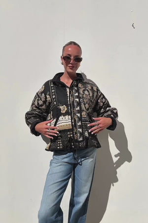 Marant Etoile | Granger Printed Cotton Bomber Jacket | AU 8