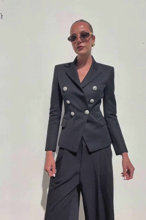 Balmain | Black Wool Twill Blazer | AU 6