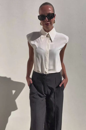 Scanlan Theodore | Silk Sleeveless S/Pad Shirt | AU 6