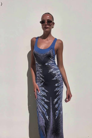 Y/Project | Printed Maxi Dress | AU 10