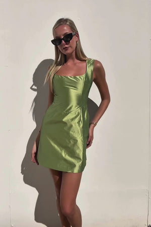 Van Der Kooij | Ina Mini Dress Green | AU 8