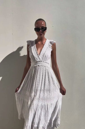 Ulla Johnson | Embroidered Cotton Dress | AU 10