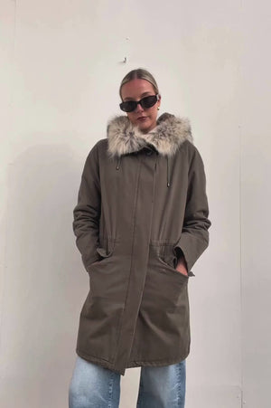 Yves Salomon | Long Iconic Parka With Fur | AU 8