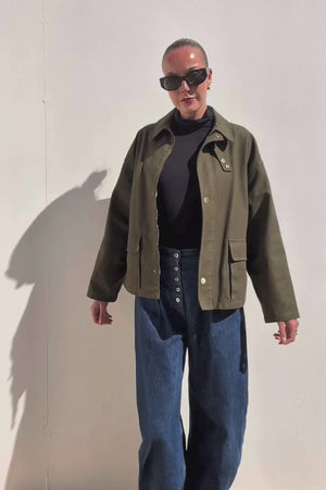 Nili Lotan | Gaspard Jacket Army Green | AU 10