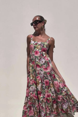 Zimmermann | Floral Print Cotton Midi Dress | AU 10