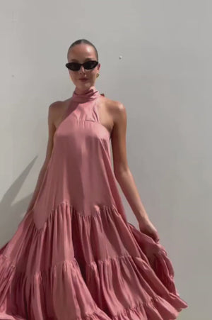 Scanlan Theodore | Rose Silk Tiered Dress | AU 6
