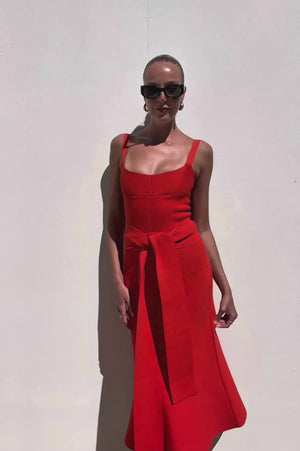 Scanlan Theodore | Crepe Knit Midi Dress | AU 8