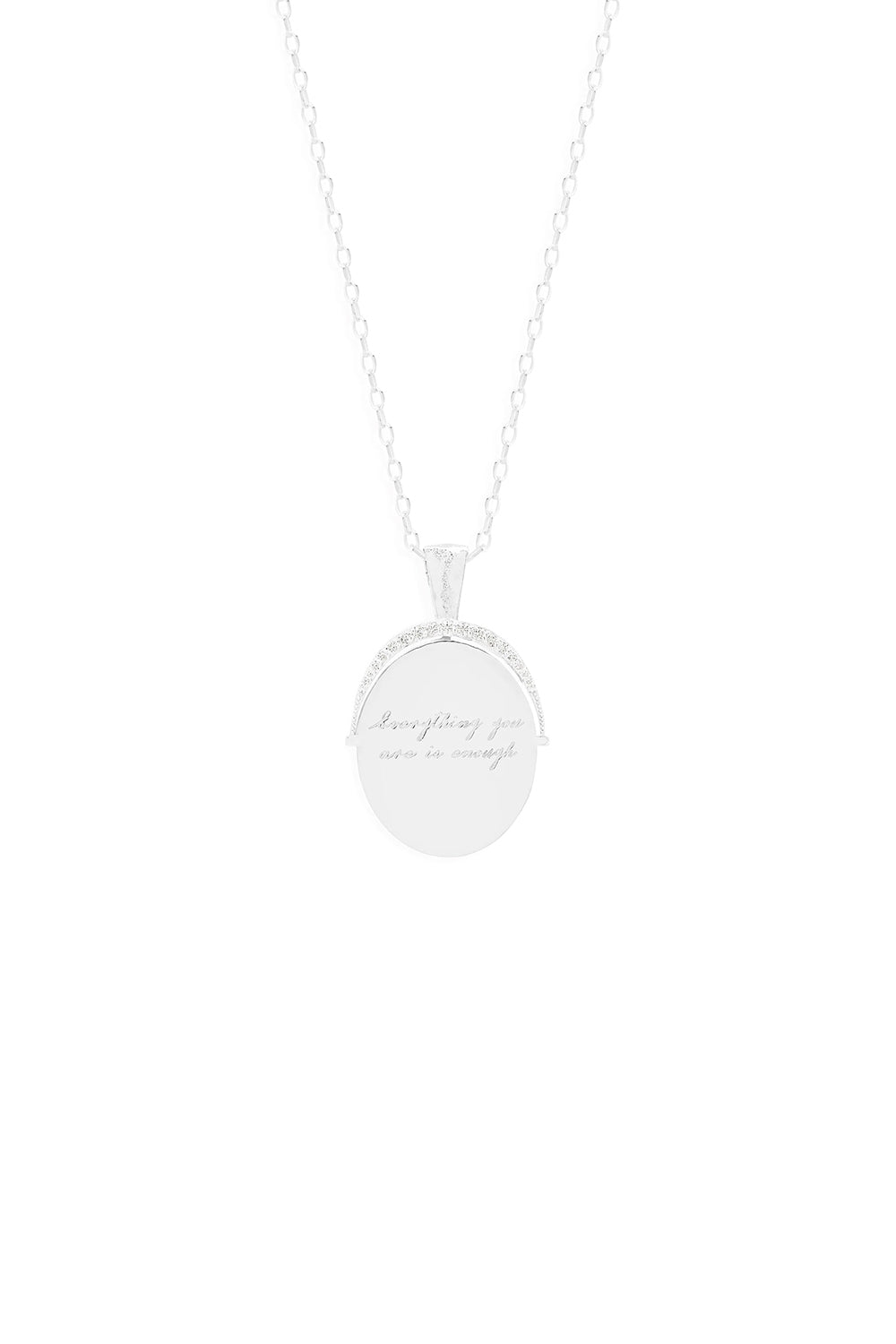 Everything You Are is Enough Small Necklace - Silver
