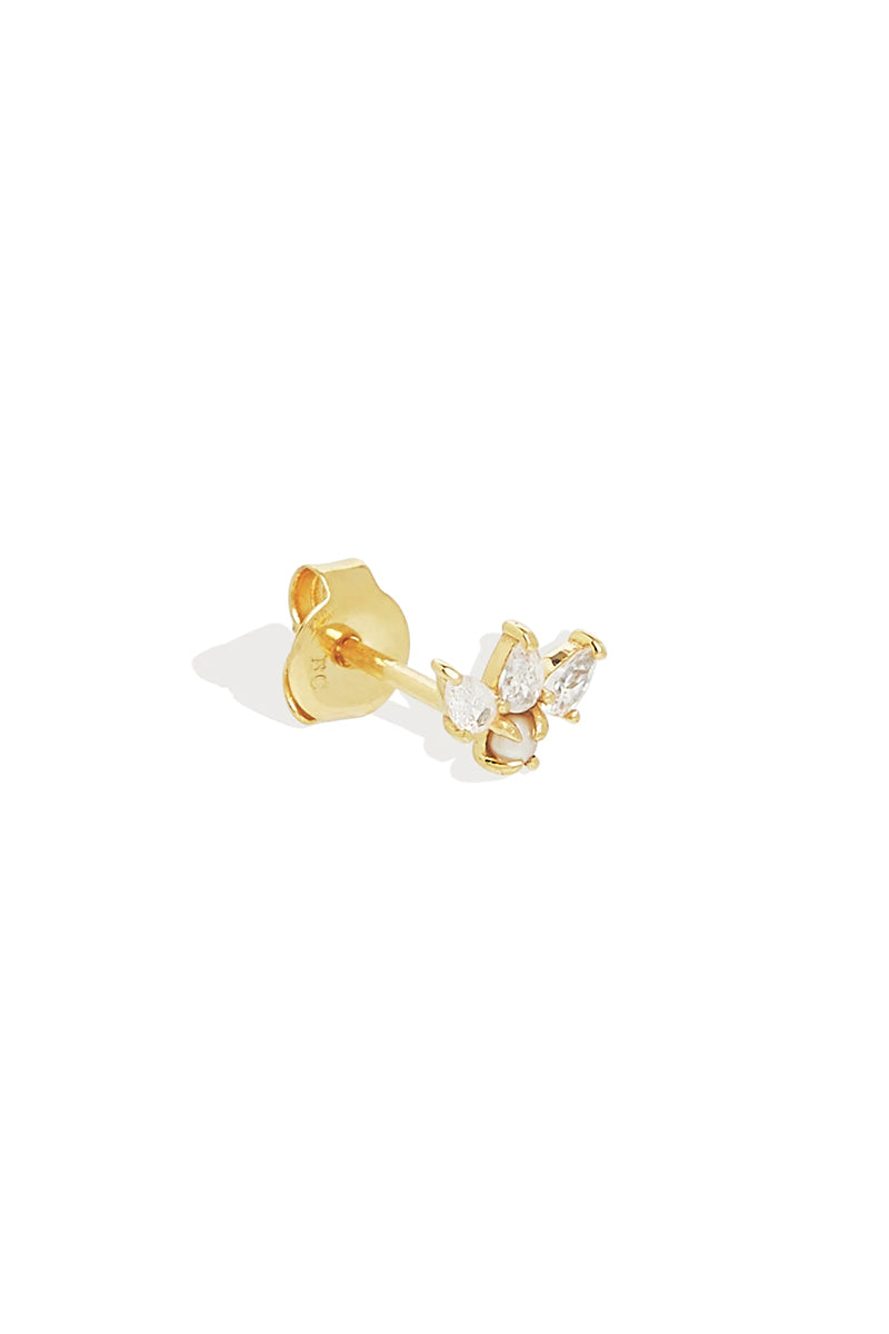 14K Gold Serendipity Stud Earring