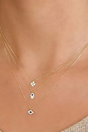 Evil eye shop necklace gold 14k