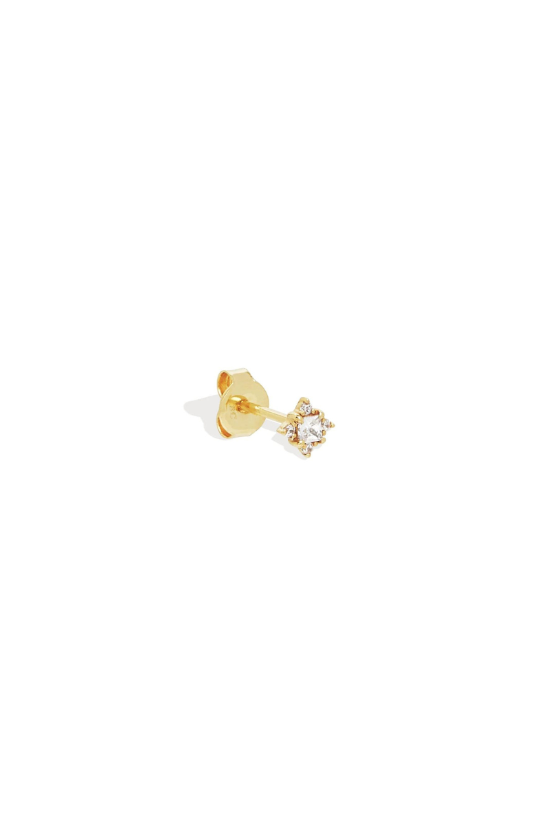 14K Endless Light Stud Earring - Gold