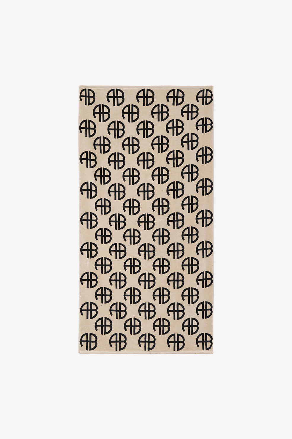Bahia Towel - Beige Monogram Print