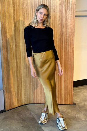 London Maxi Skirt - Gold