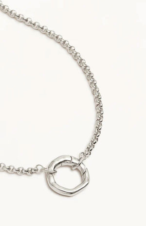 Horizon Annex Link Necklace with Pendants | Silver
