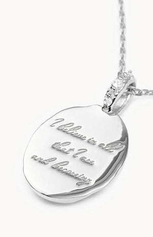 Believe Small Necklace - Silver