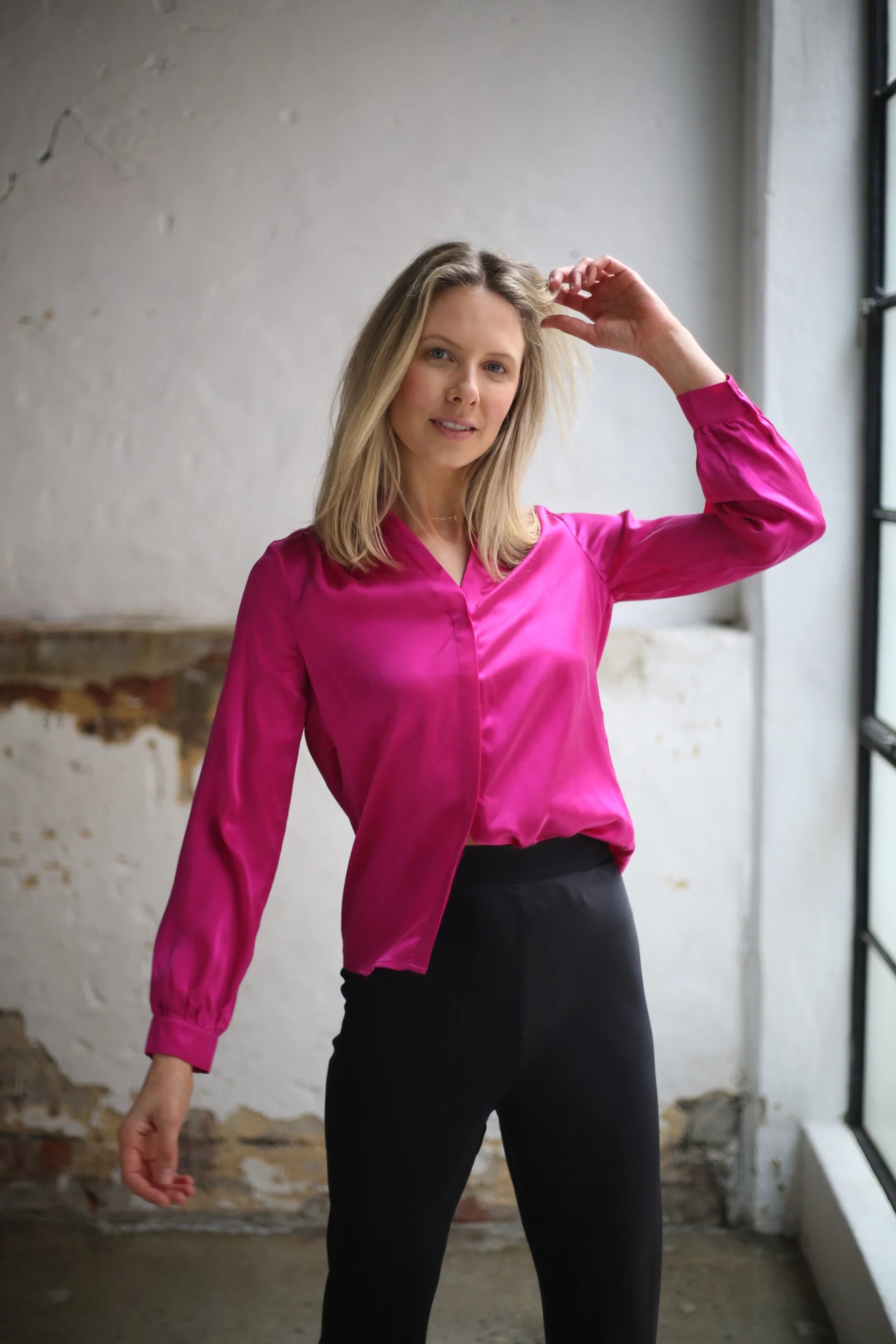 Olivia Blouse | Magenta