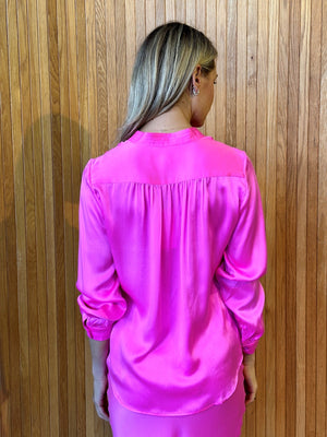 Olivia Blouse | Neon Pink