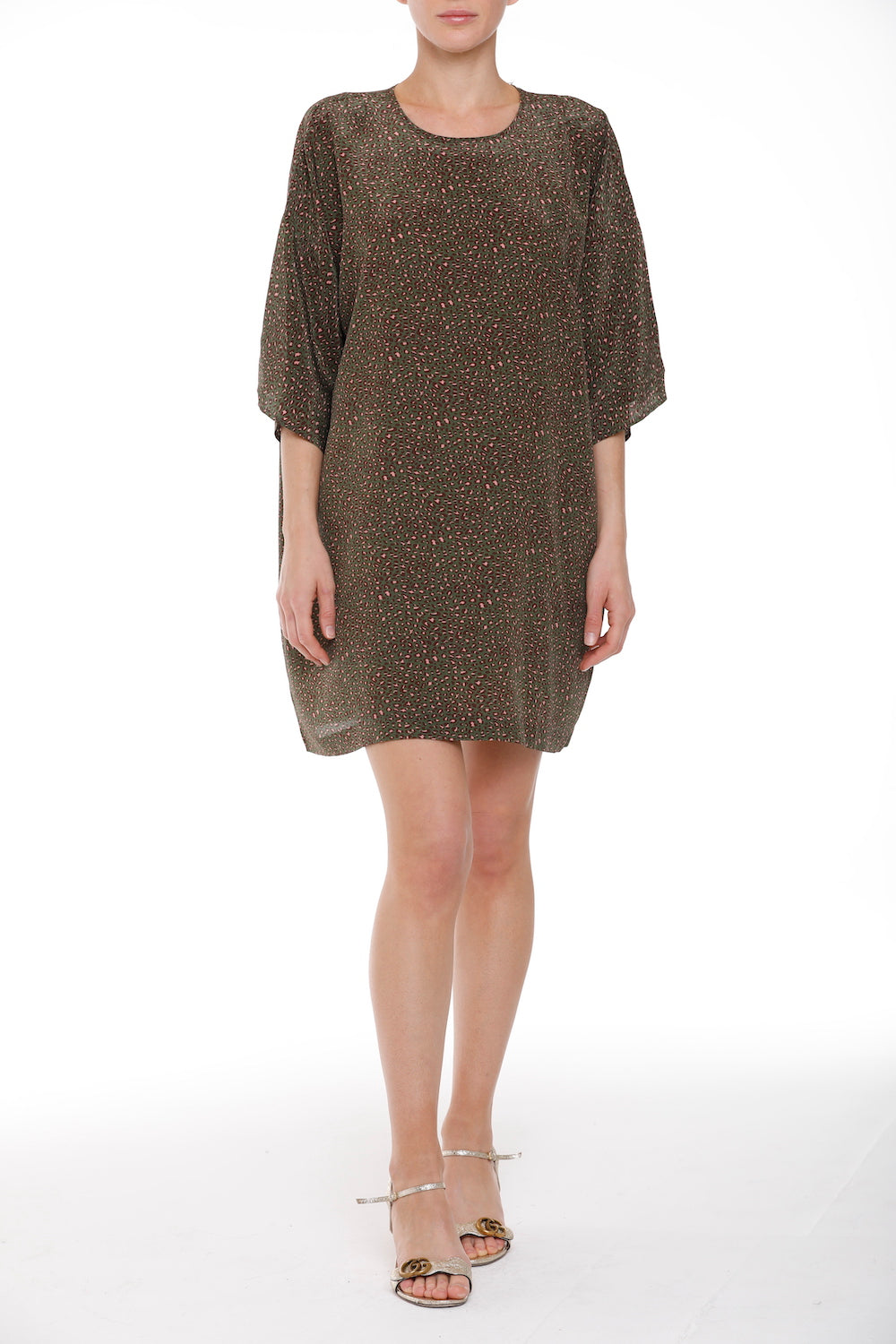 Elle Dress - Khaki Cheetah