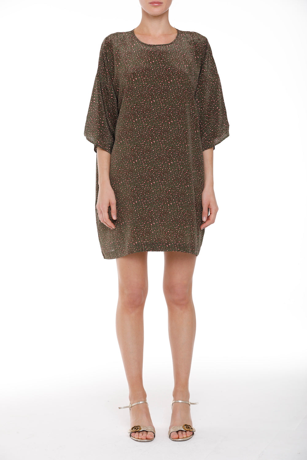 Elle Dress - Khaki Cheetah