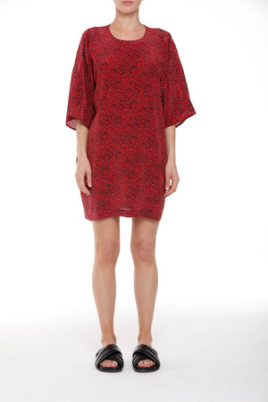 Elle Dress - Red Cheetah