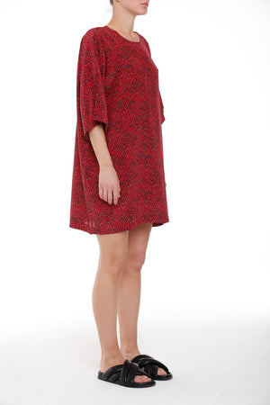 Elle Dress - Red Cheetah