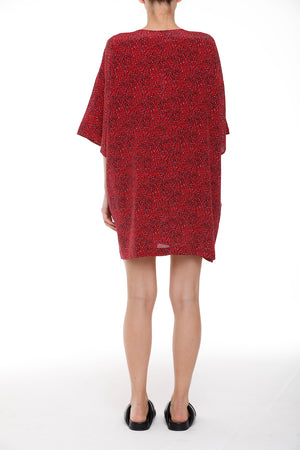 Elle Dress - Red Cheetah