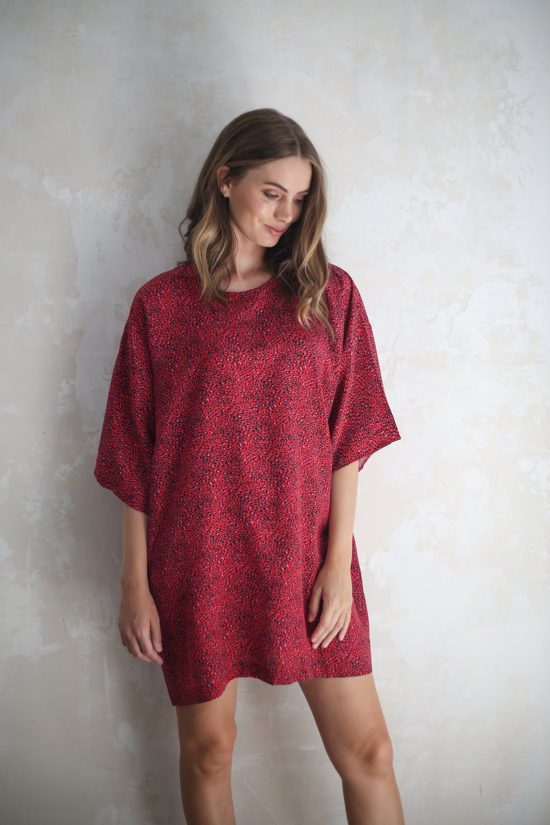 Elle Dress - Red Cheetah