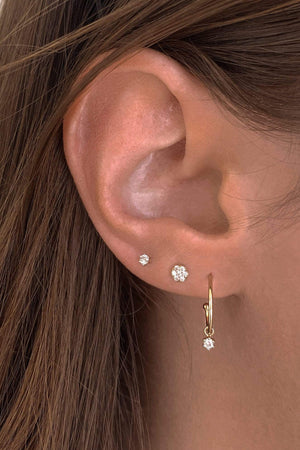 14k Gold Sweet Droplet Diamond Earrings
