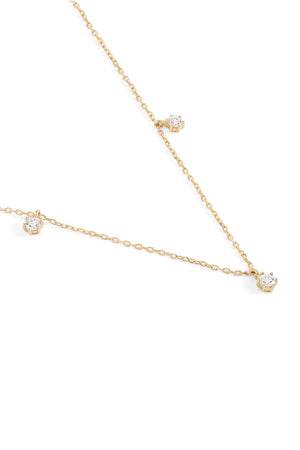 14k Gold Droplets Diamond Necklace