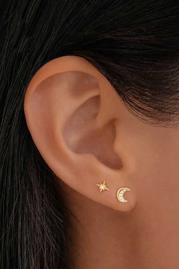 Exquisite Zircon Round Stud Earrings For Women Men Simple Silver Color Mini  Heart Square Ear Bone Piercing Earrings Jewelry - AliExpress