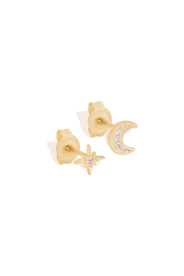 Bathed in Your Light Stud Earrings - Gold