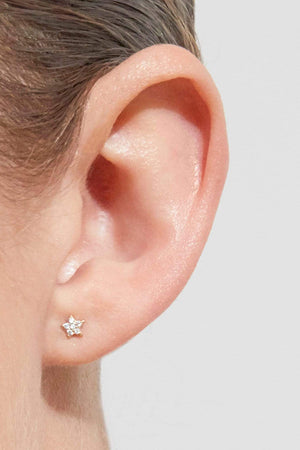 14K Gold Diamond Venus Earrings